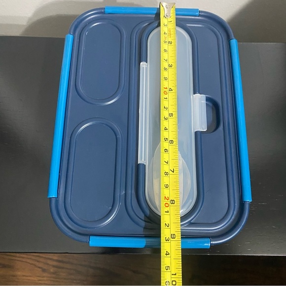 Built Weight Watchers 3 Compartment Lunch Container Snap On Top With Silverware - Picture 11 of 12